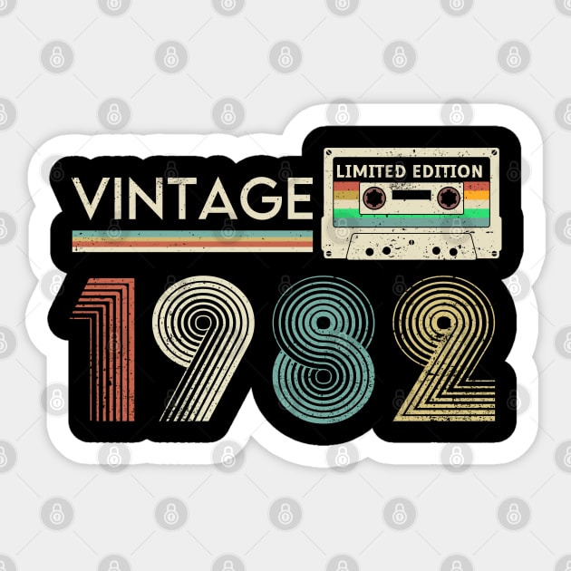 Vintage 1982 Limited Cassette Sticker by xylalevans